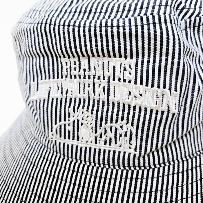 未使用　美品　Lサイズバズリクソンズ　スヌーピー　バケットハット バケットハット スヌーピー 帽子 ヒッコリー PEANUTS SNOOPY