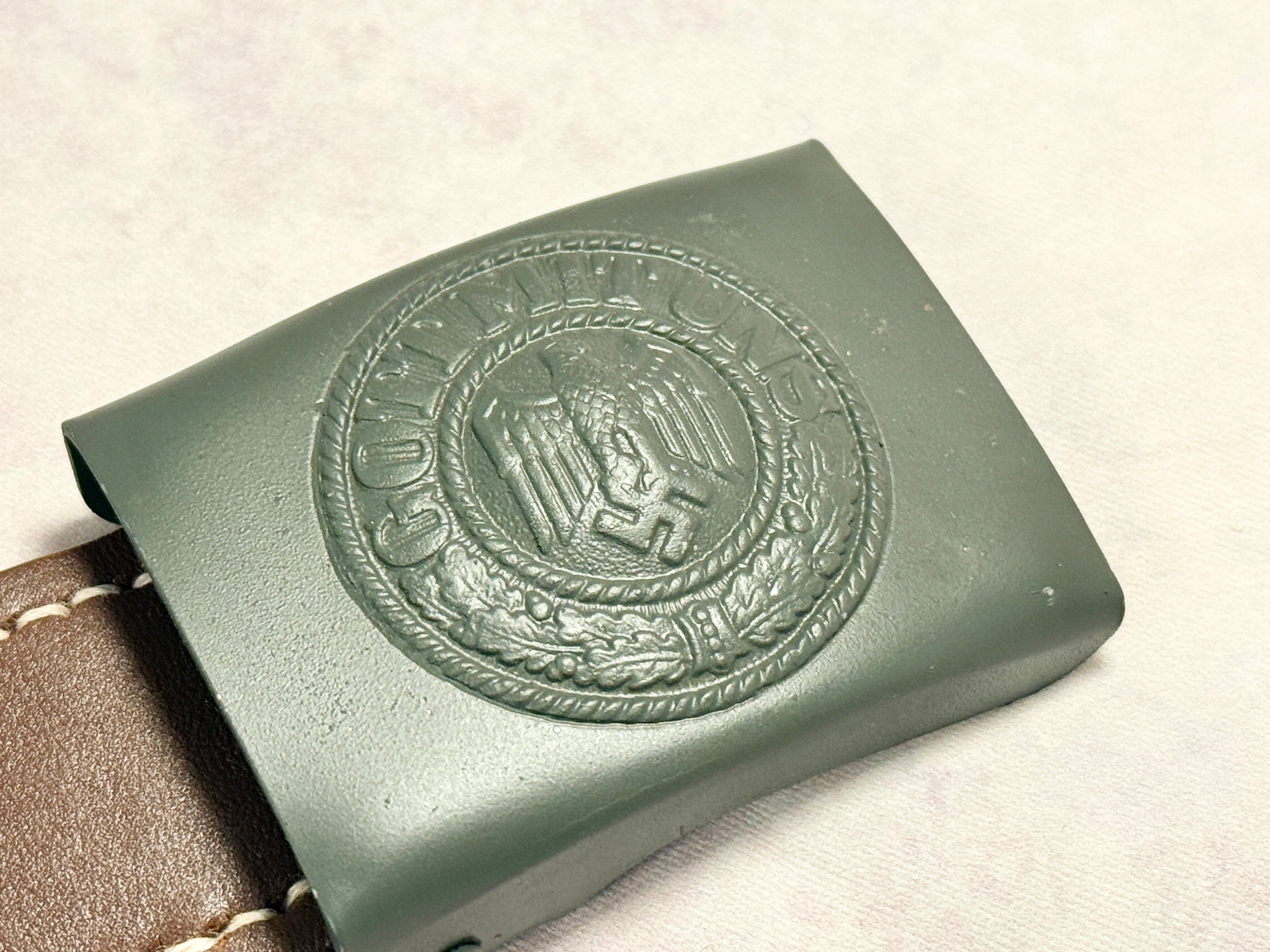 WWII ドイツ軍 陸軍用タブ付き兵用バックル(スチールプレス・40年型