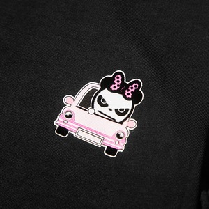 送料無料 【HIPANDA ハイパンダ】キッズ Tシャツ KID'S HIPANDA GIRL PINK CAR PRINTED SHORT SLEEVED T-SHIRT / WHITE・BLACK