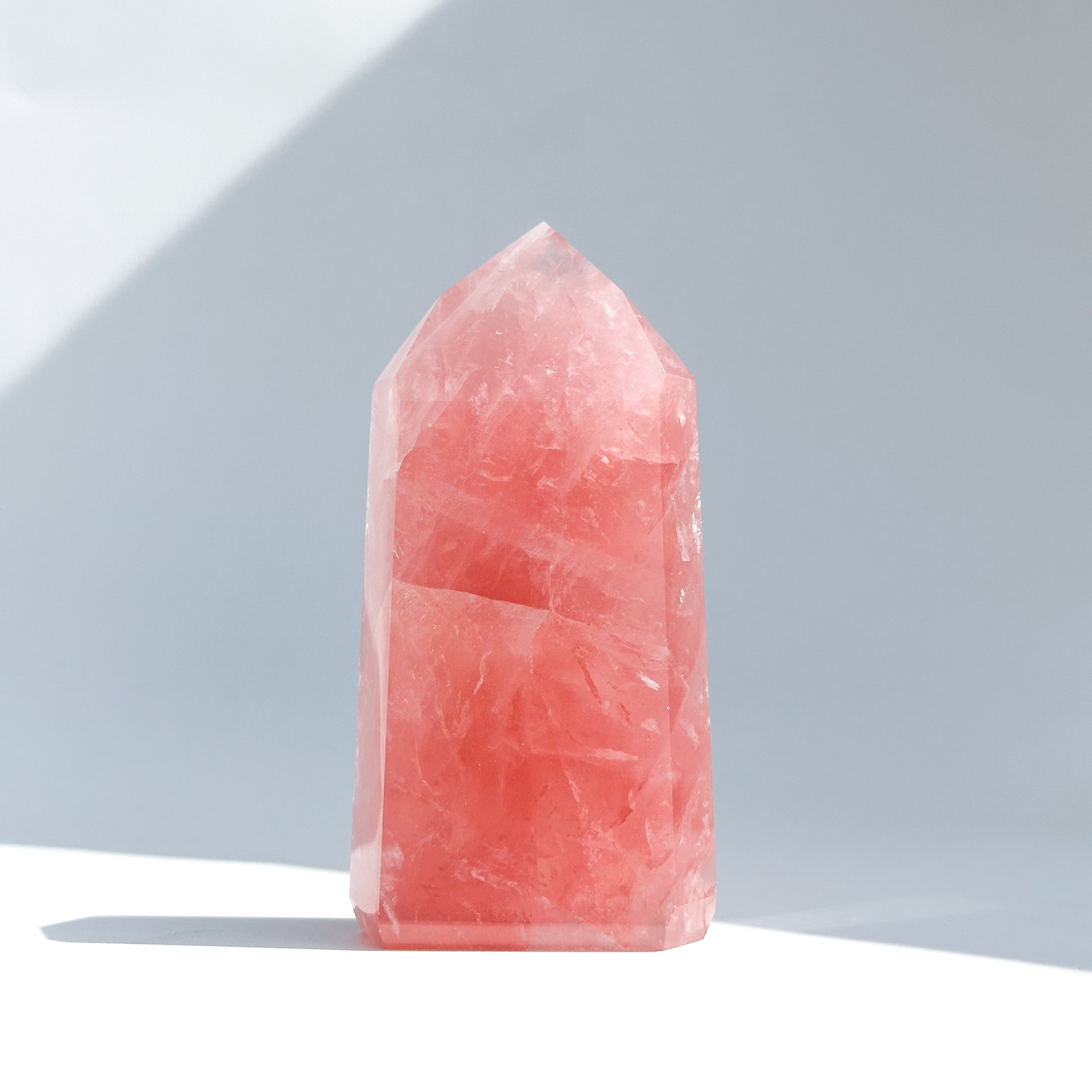 Big【高品質】バイーア産ローズクォーツ タワー12◇ Rose Quartz ◇天然石・鉱物・パワーストーン・インテリア
