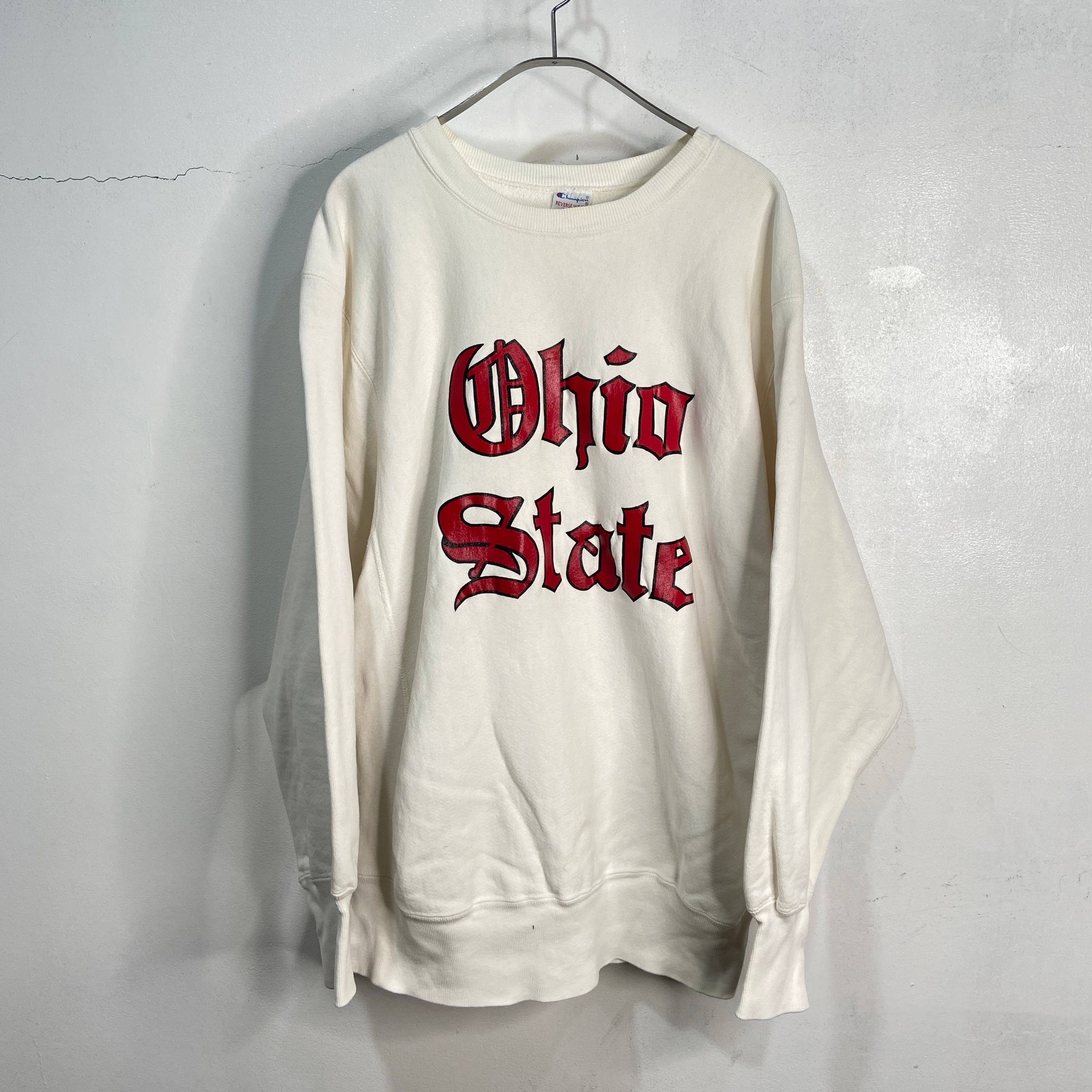 90s Champion OHIO STATE リバースウィーブ USA製 白 | 古着屋 Uan