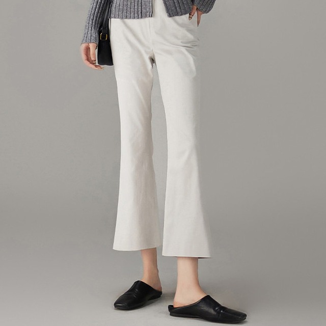 スリムフィットフレアパンツ 2color W00370