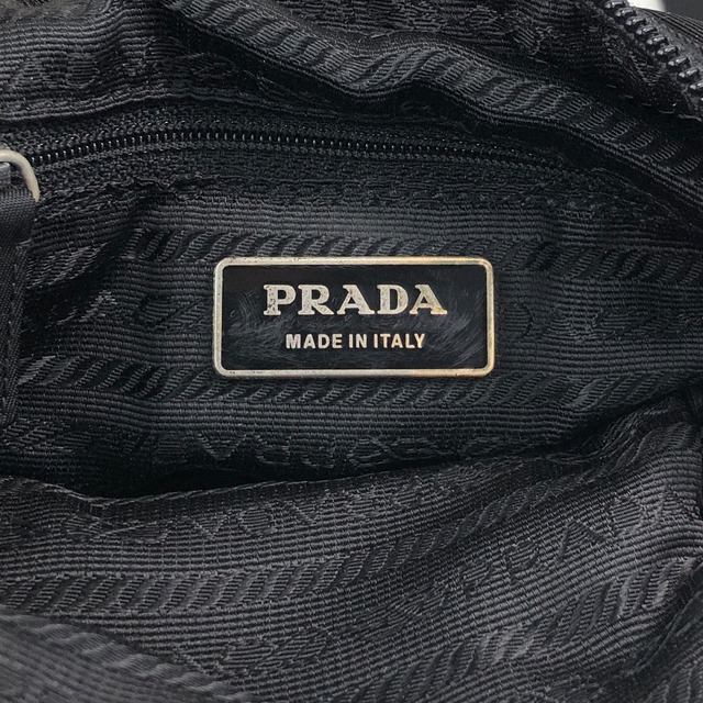 PRADA プラダ ショルダーバッグ ブラック トライアングルロゴ ナイロン ミニバッグ vintage ヴィンテージ オールド 2vvf25