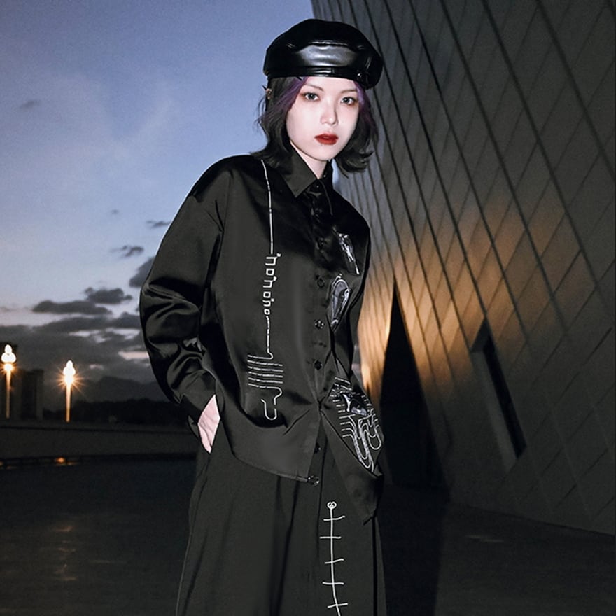 レア 伊藤潤二 富江 フリフリ ホラー ゴスロリ風 シャツ ヴィジュアル系 2f24d64bdeca92a95bbae503099ae0