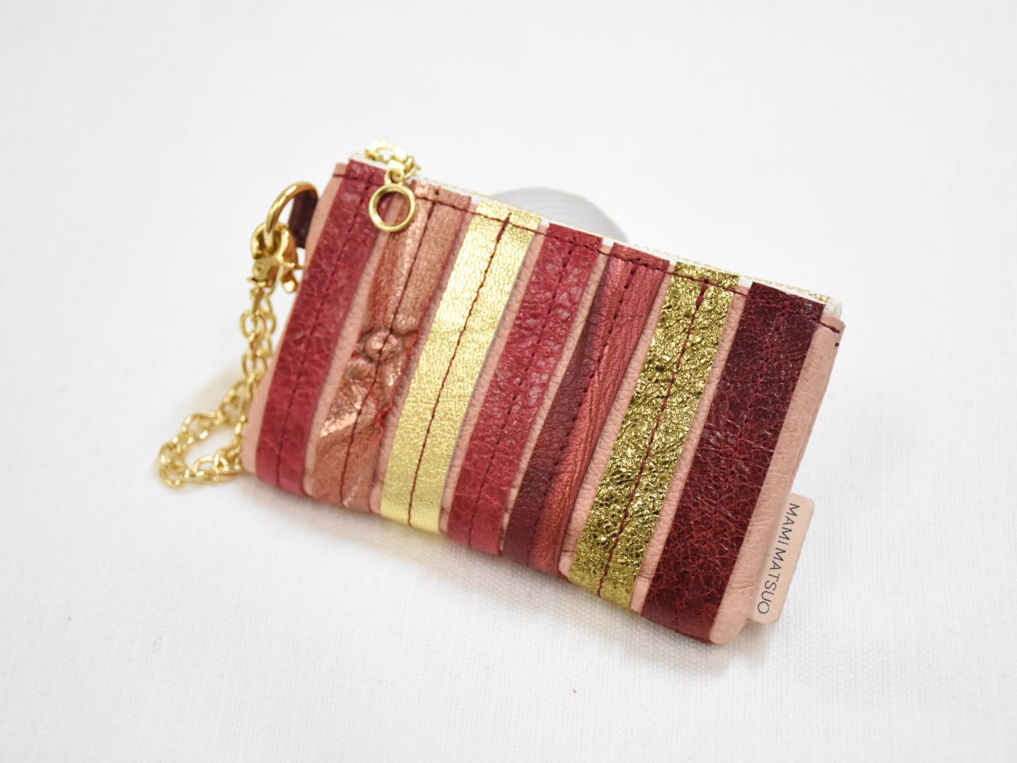 stripe mini case ( red ) -燃ゆるひ- | mamimatsuo