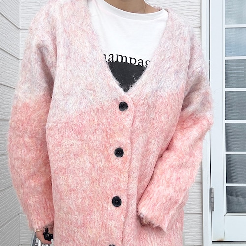 マーブルシャギーカーデ