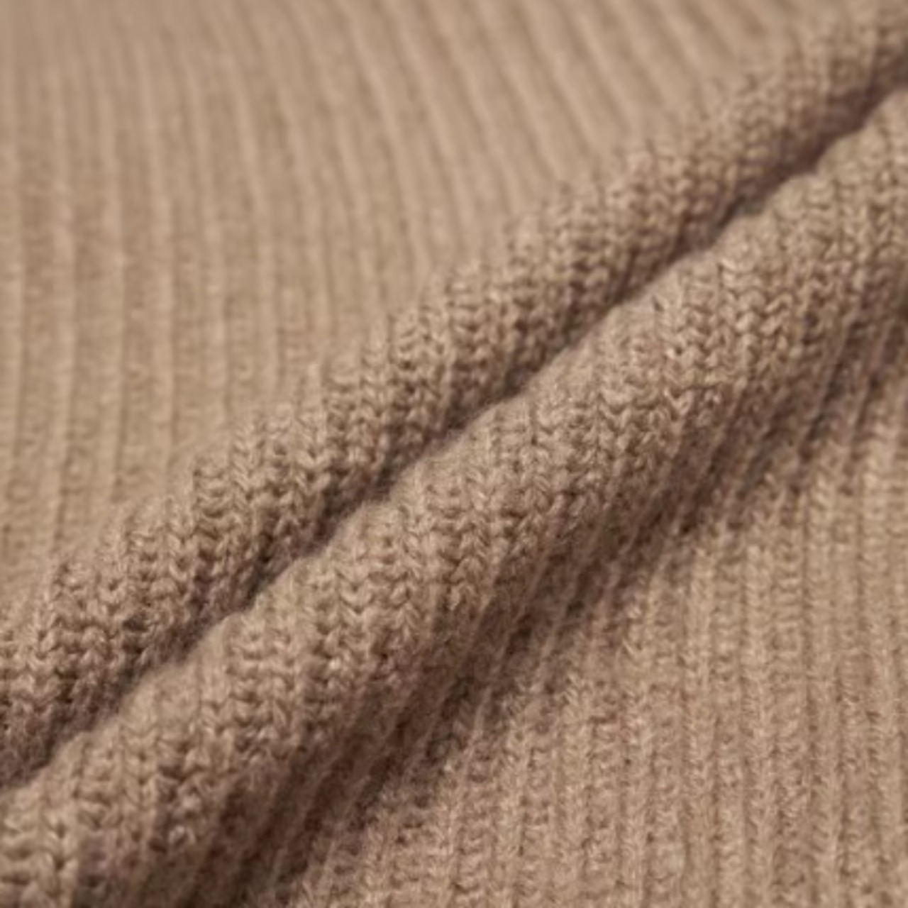 ルーズVネックブラウンニットカーディガン　0804