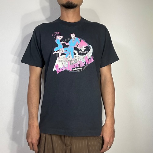 レトロ ダンス カップル tシャツ