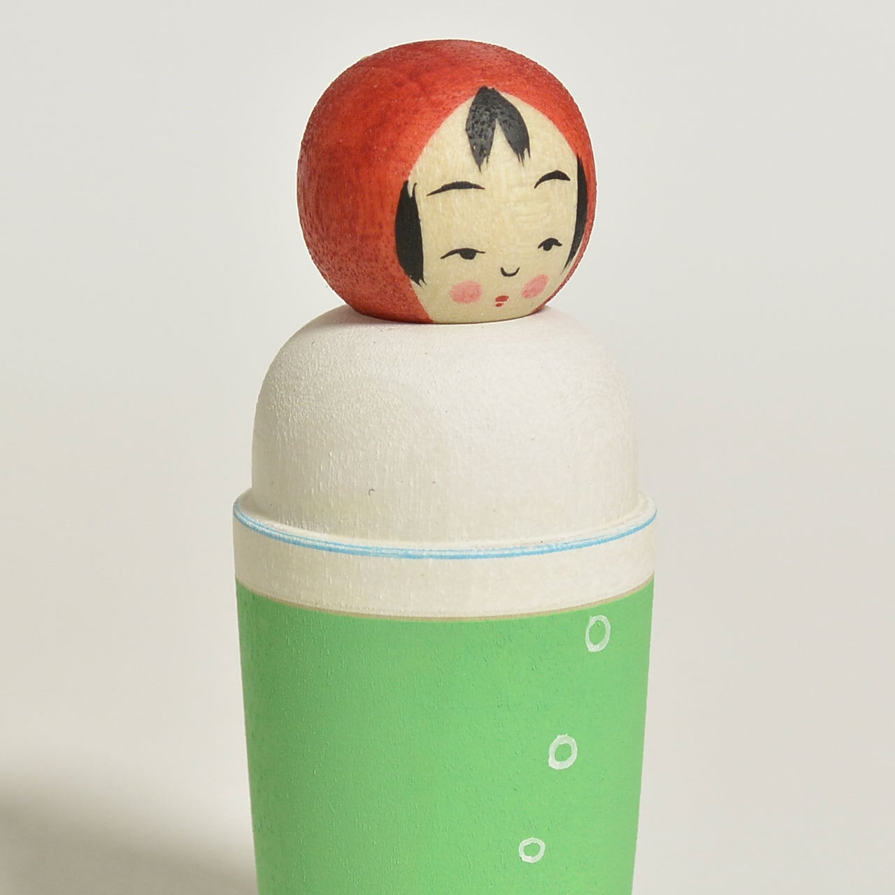 クリームソーダちゃんえじここけし 約2寸 約6cm 鈴木明 工人（作並系