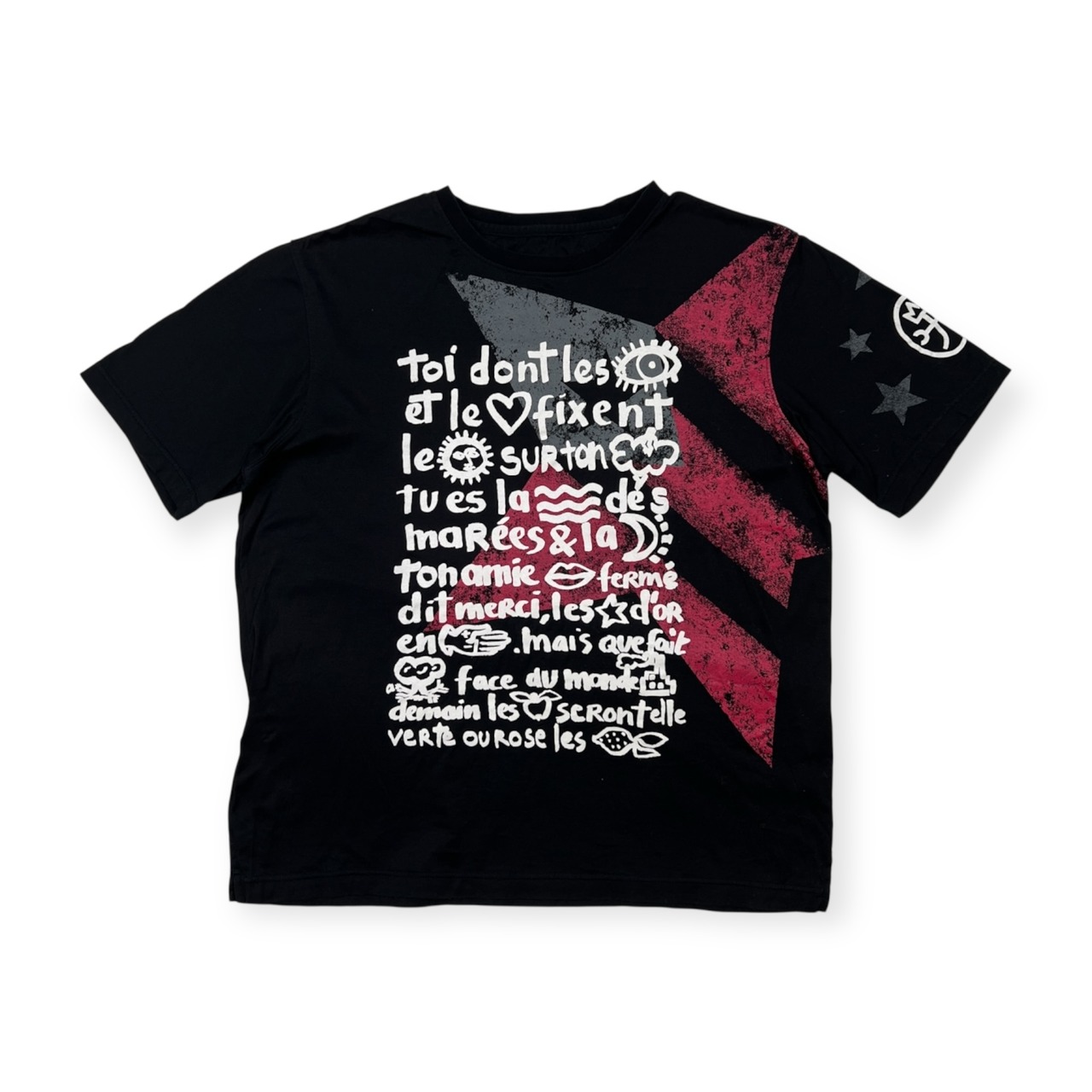 CASTELBAJAC カステルバジャック プリント 半袖Tシャツ カットソー サイズ 48 /ブラック/日本製