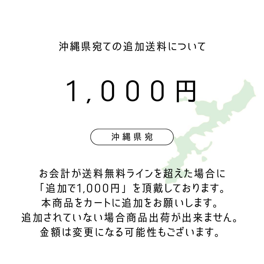 【沖縄県宛て】追加送料「1,000円」当社が設定する送料無料ラインを超えた場合にカートへ追加をお願いいたします