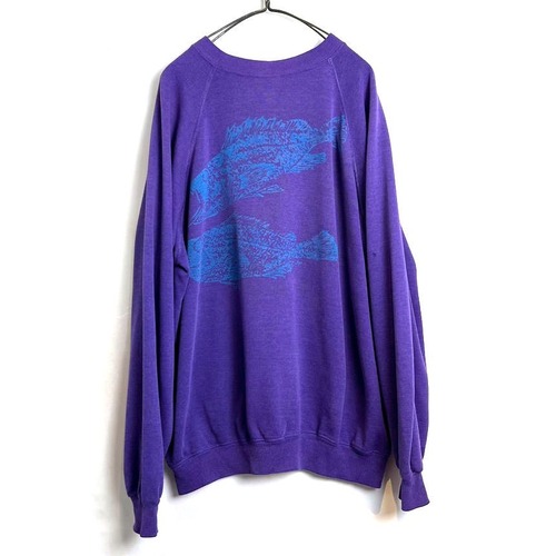 Vintage Fish Art Sweat Shirt [1980s-] Vintage Fish Art Sweat Shirt