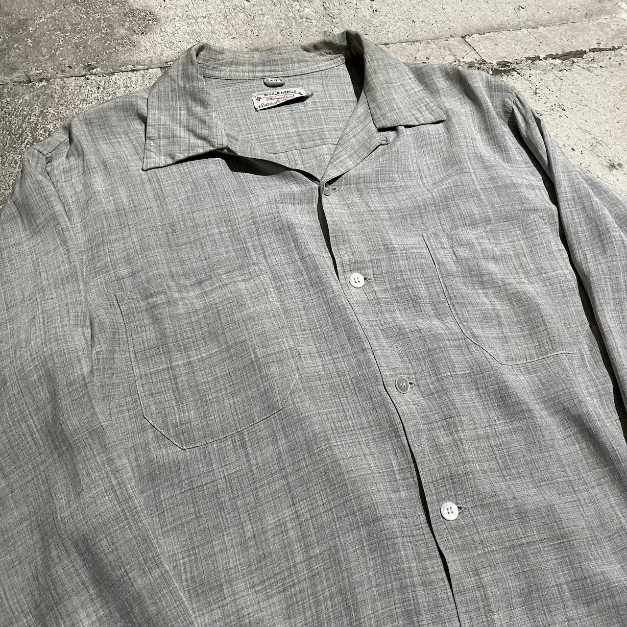 50s～ VINTAGE / レーヨン オープンカラーシャツ サイズL | DonDonDown 