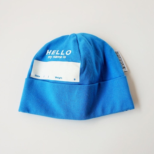 DRIBBLE "HELLO MY NAME IS" ビーニー / BLUE