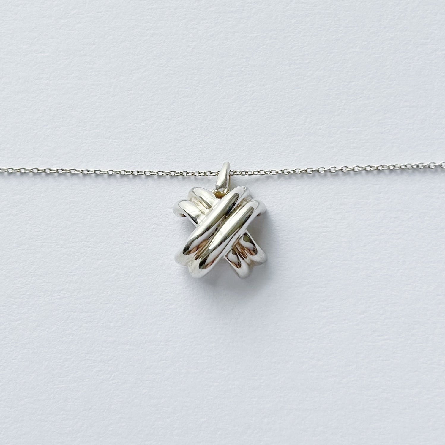 T8011】Tiffany &Co. signature necklace/silver925/ティファニー