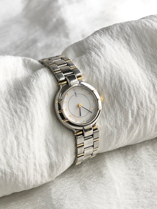 Yves Saint Laurent イヴ・サンローラン 腕時計 シルバー YSL 4630-E63468Y vintage ヴィンテージ オールド t5zhgy