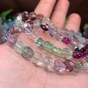 ランダム発送☆フローライトハートカット ブレスレット