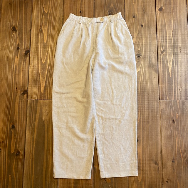 ♀ 1990〜2000's LINEN 2-TUCK PANTS