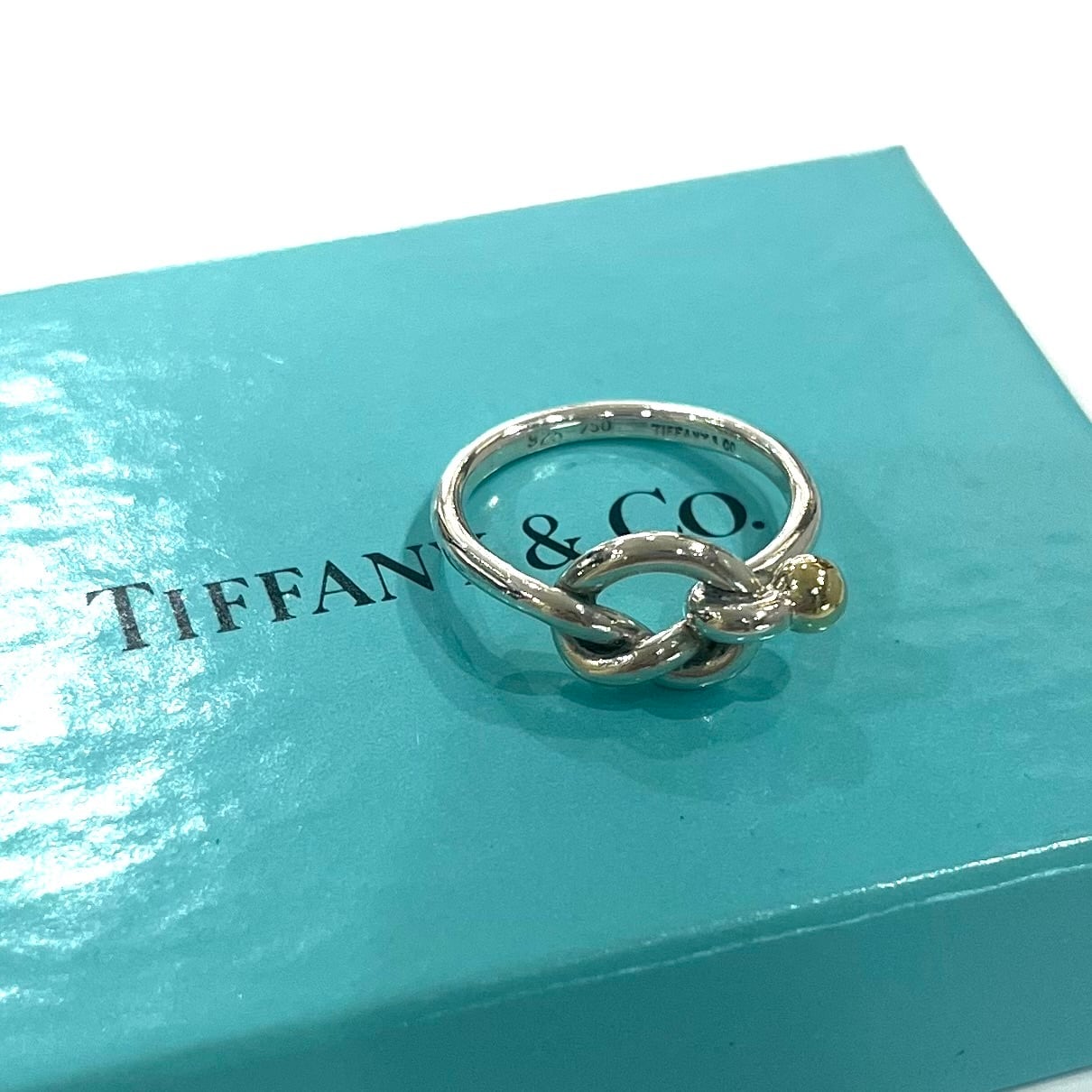 TIFFANY&CO】【12-13号】2399 結コンビツイストノットリングシルバー TIFFANY&CO】【12-13号】2399 結コンビツイストノットリングシルバー