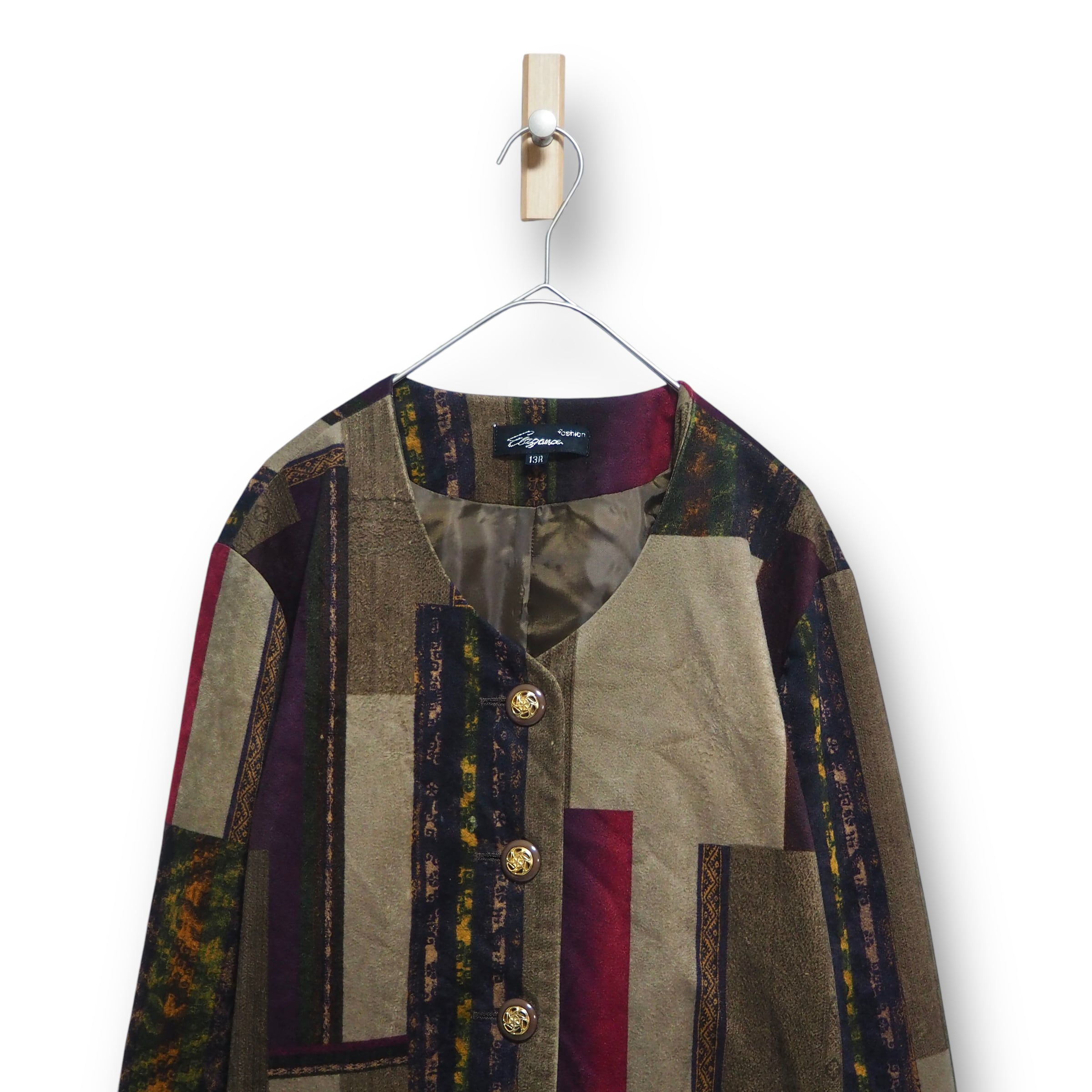 【VINTAGE】ノーカラーシャツジャケット