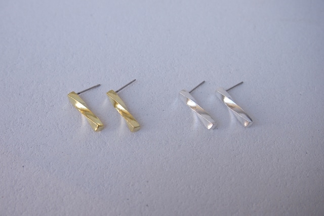 〈Brass/Silver925〉tectangle Ⅰ pierce
