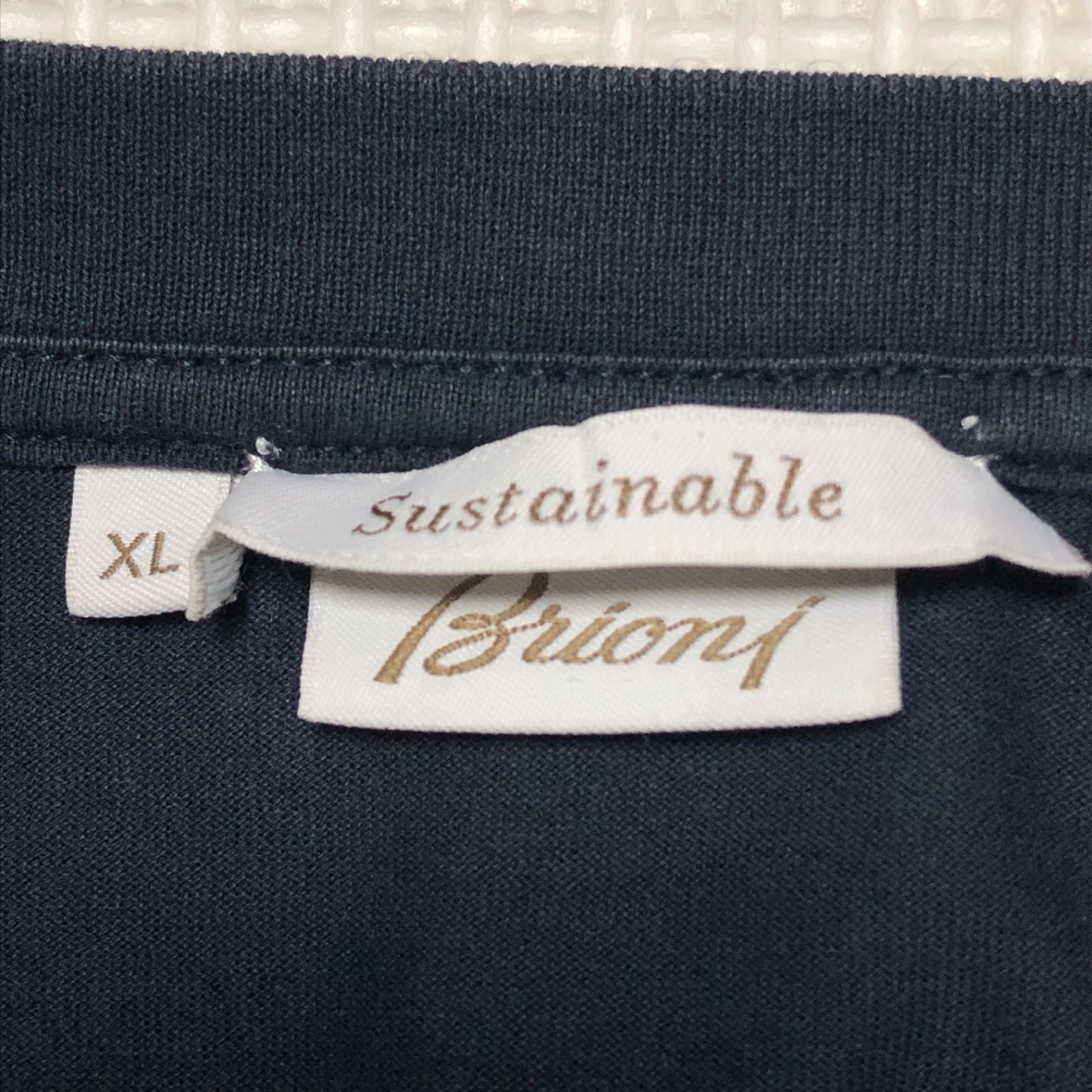 □稀少XLサイズ□Brioni ブリオーニ 半袖Tシャツ ワンポイントロゴ XL
