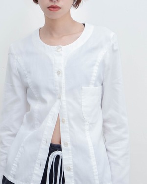 early2000s Chloé - collarless shirt jacket