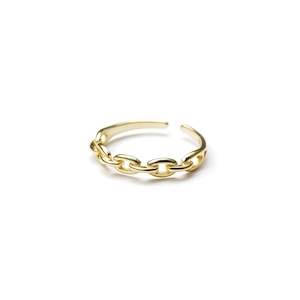 S925 SIMPLE CHAIN RING GOLD