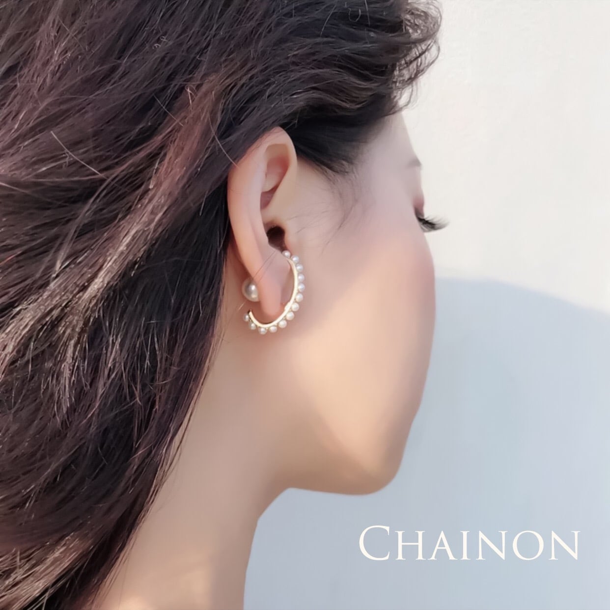 イヤーカフ風パールピアス | Le Chainon powered by BASE