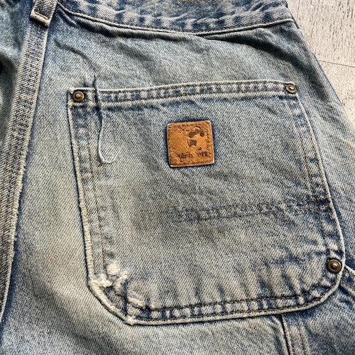 USA生地製 デニム ダブルニー Carhartt B73 DST 31×30 詳細写真16