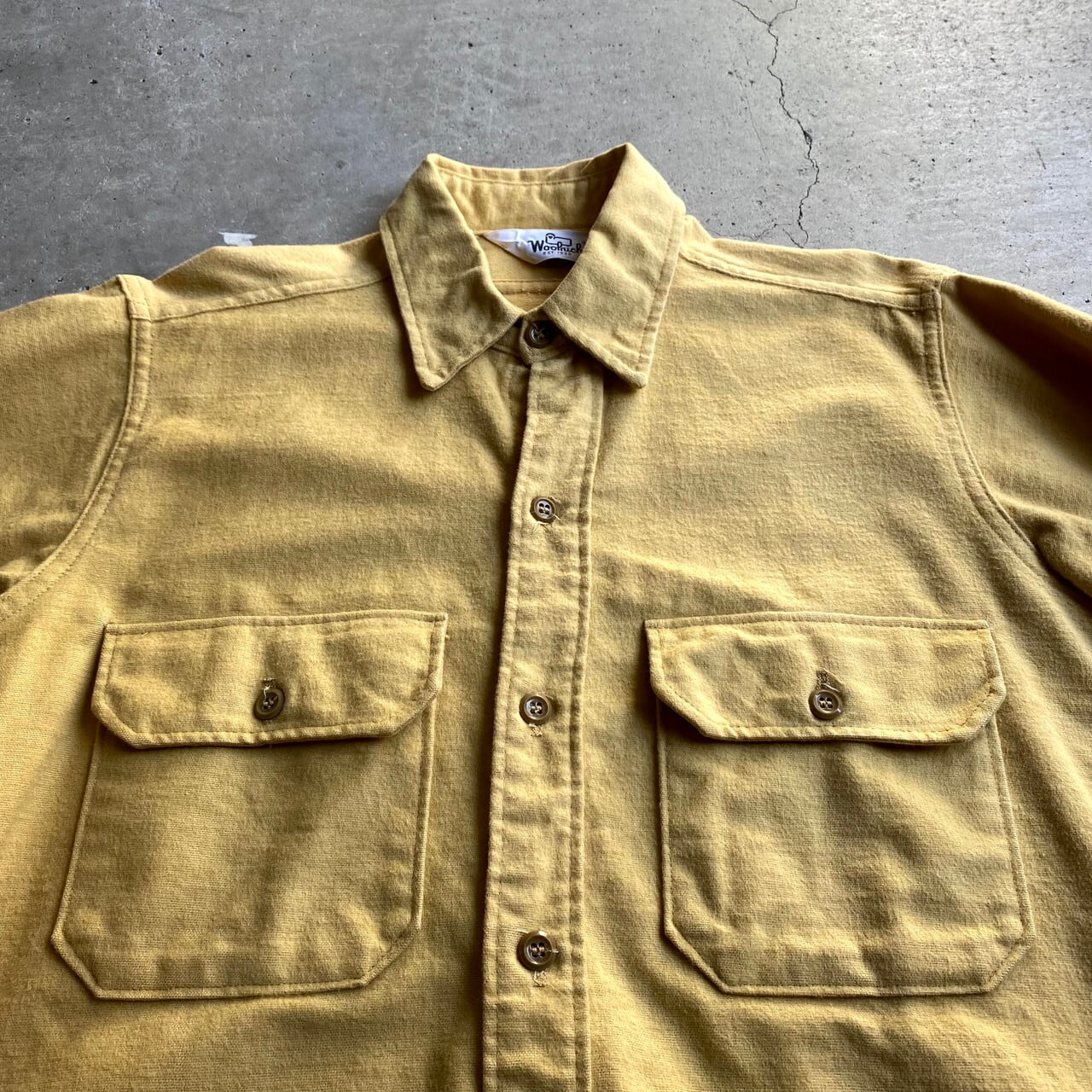 60年代〜70年代 USA製 WOOLRICH ウールリッチ 無地 フランネル