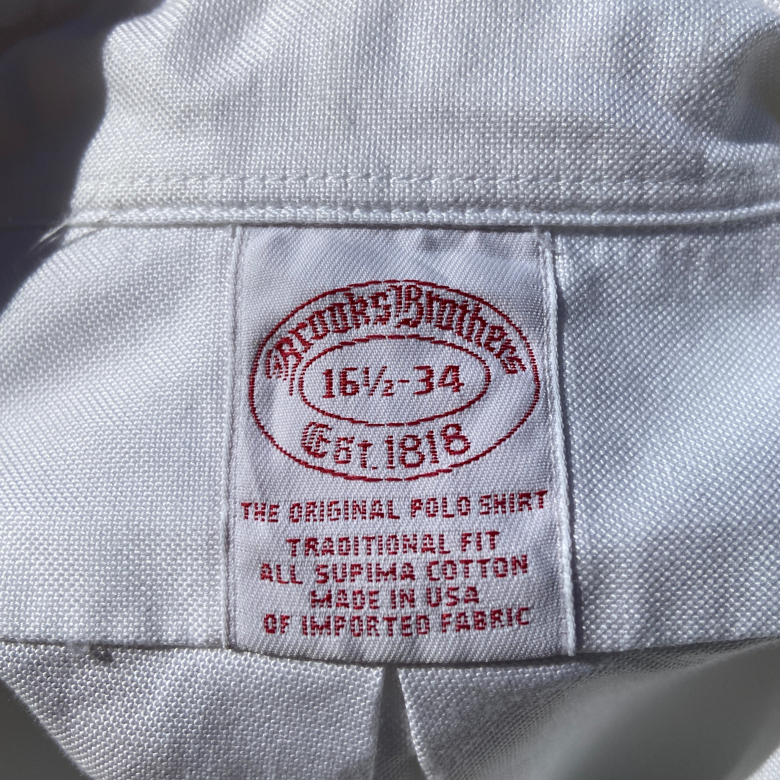 USA製 90年代 Brooks Brothers ブルックスブラザーズ 無地 ホワイト