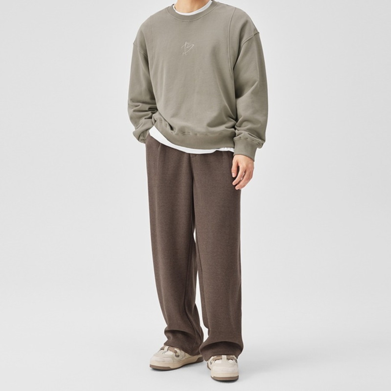 ウォーミングブラウンルーズパンツ　950