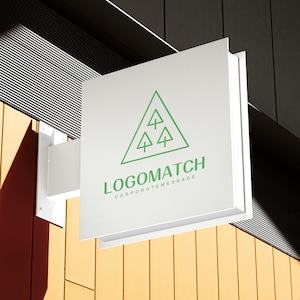 自然を守り育てる森のロゴ