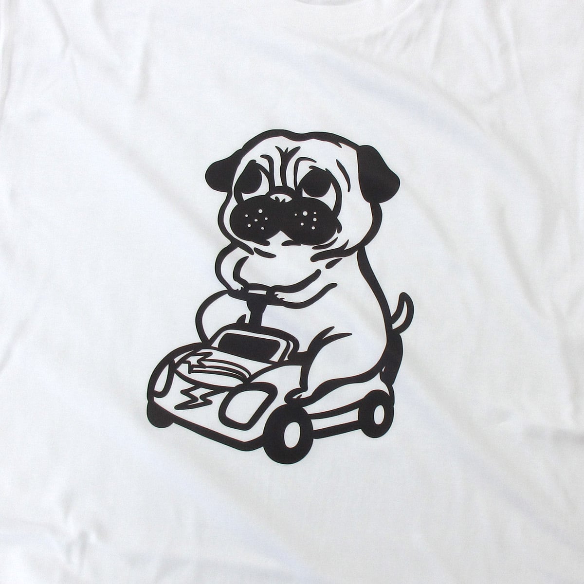 選べるデザイン ミニカーとワンコ Tシャツ dog89 犬 自動車 遊び パグ・フレンチブルドッグミニチュアダックス 好き 服 ゆるい イラスト 半袖・長袖