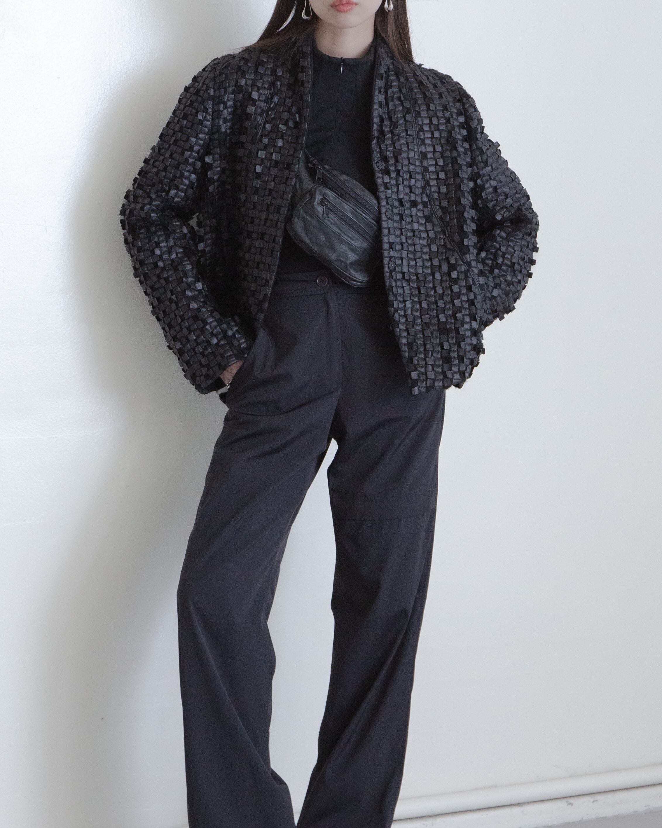 2000s GEORGIO ARMANI - mosaic stitch jacket