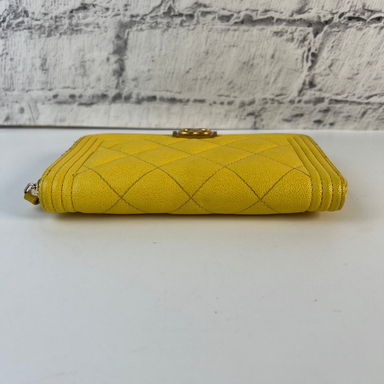 CHANEL シャネル ココマーク   財布 イエロー A-8809