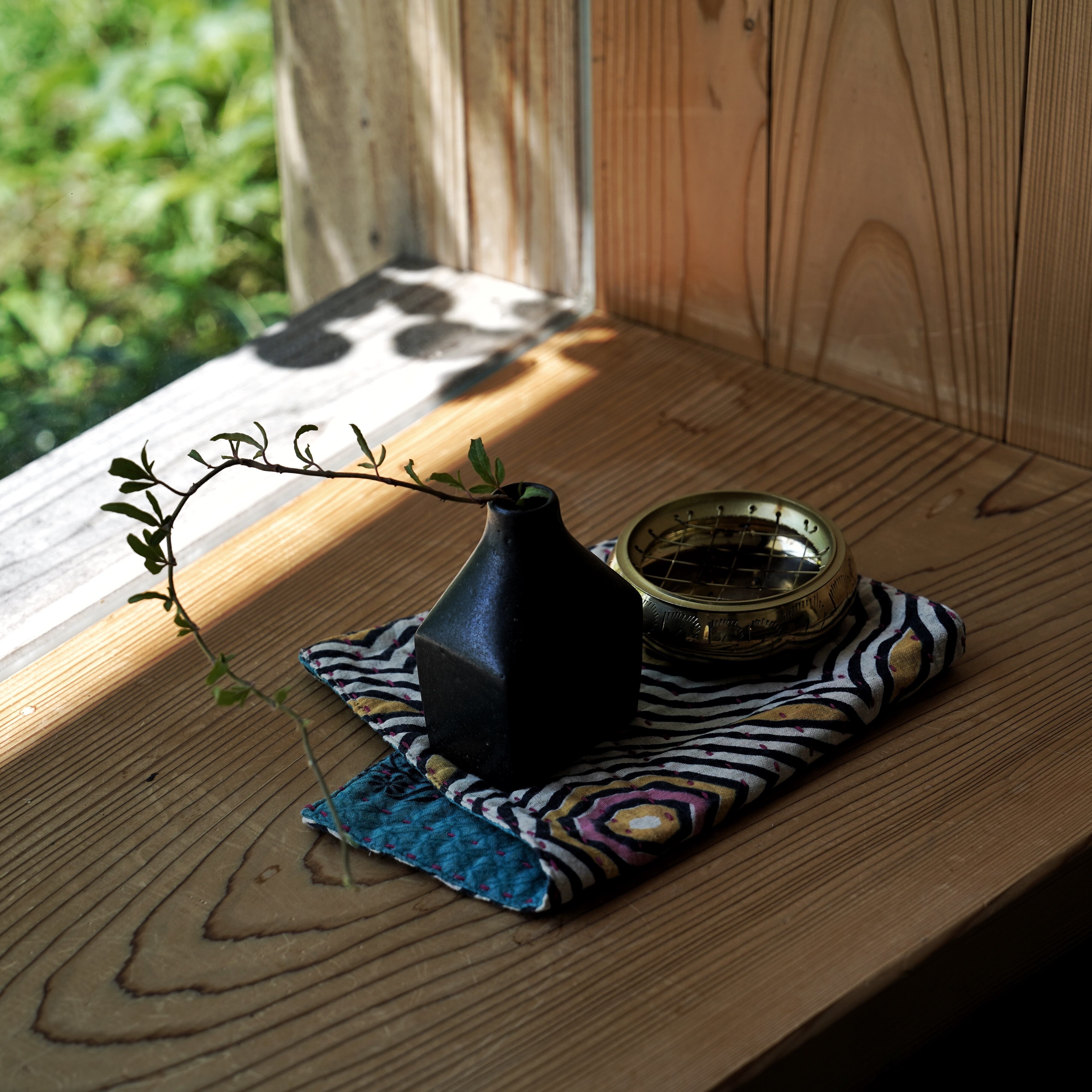 古布マルチクロス④ リユースサリー マルチクロス 青系・緑系 | Craftlink