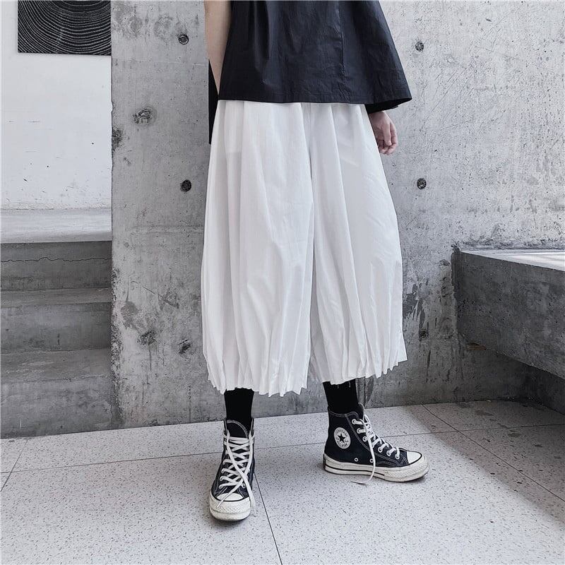 Cropped Pleats Wide Pants【TR3225】