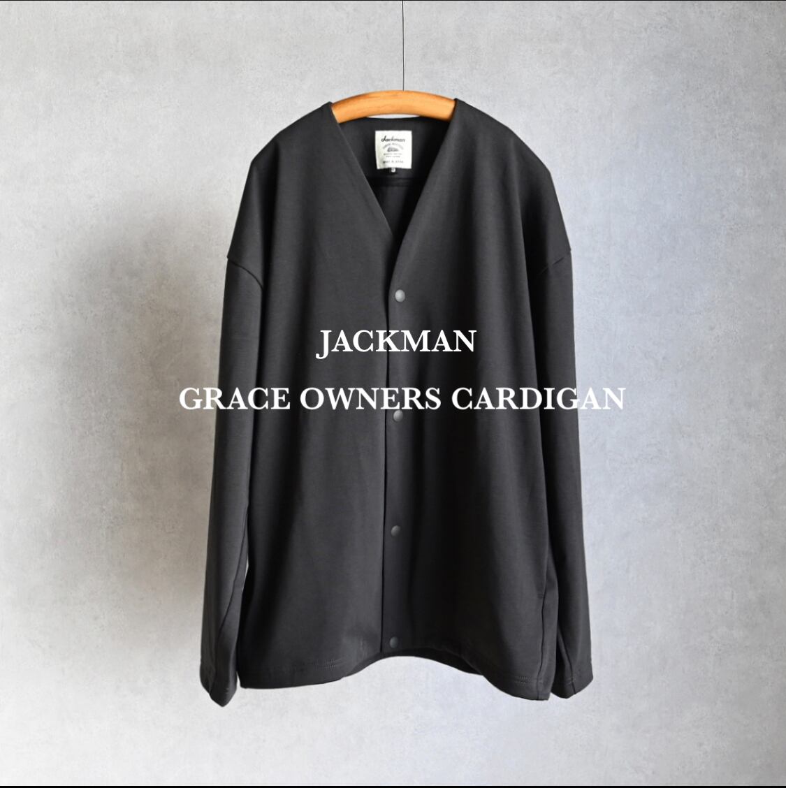 JACKMAN】GRACE OWNERS CARDIGAN ジャックマン ノーカラーカーディガン