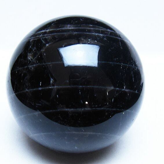 1.4Kg モリオン 黒水晶 丸玉 100mm スフィア 一点物 151-9384