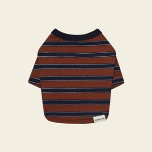 【予約】[ togethering ] Bold Striped T-Shirt｜Brown