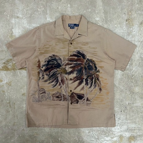 “Size L”Polo Ralph Lauren Open Callor Shirt”Palm Tree”