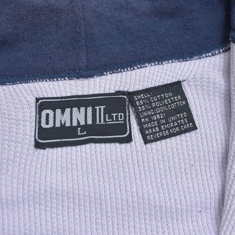 80s OMNI II LTD サンフェード フルジップ サーマルパーカー ダブル