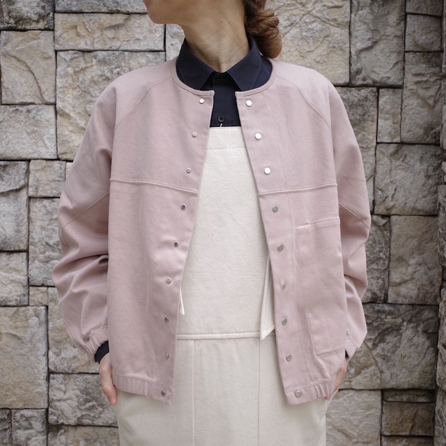 unfil(アンフィル) cotton smooth-jersy cropped cardigan  cray beige