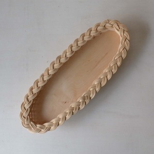 Autumn Basket トレー／細オーバル チェリー鉄焙煎 染め：くるみ鉄焙煎（A-28_29_30）
