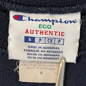 【champion】ビッグプリント スウェット トレーナー チャンピオン 刺繍ロゴ メンズS アメリカ古着