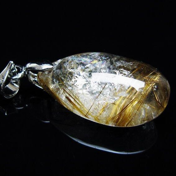 タイチンルチルクォーツ ペンダント ルチルクォーツ ペンダントトップ 一点物 メール便可 [M便 1/20] 112-13291