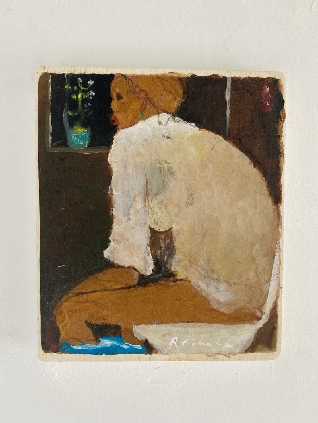 オリジナル　水彩画　原画1995作品　　 “I NDIA ” 水彩画・原画】水田の家 House on the rice paddies | PAY ID