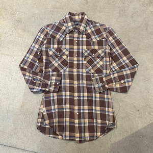 1970s LEVI'S WESTERN CHECK COTTON SHIRT